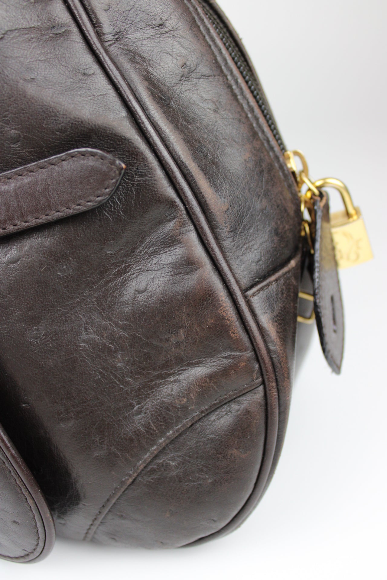 Dior Ostrich Leather Double Saddle Bag 2000
