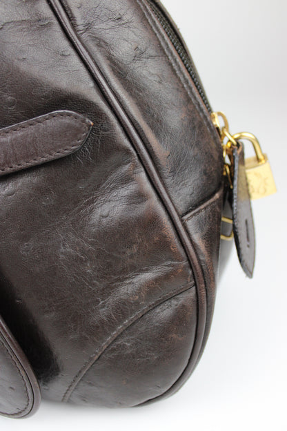 Dior Ostrich Leather Double Saddle Bag 2000