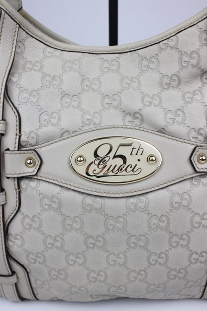 Pre-owned Gucci Monogram 85th Anniversary Leather Jackie Bag