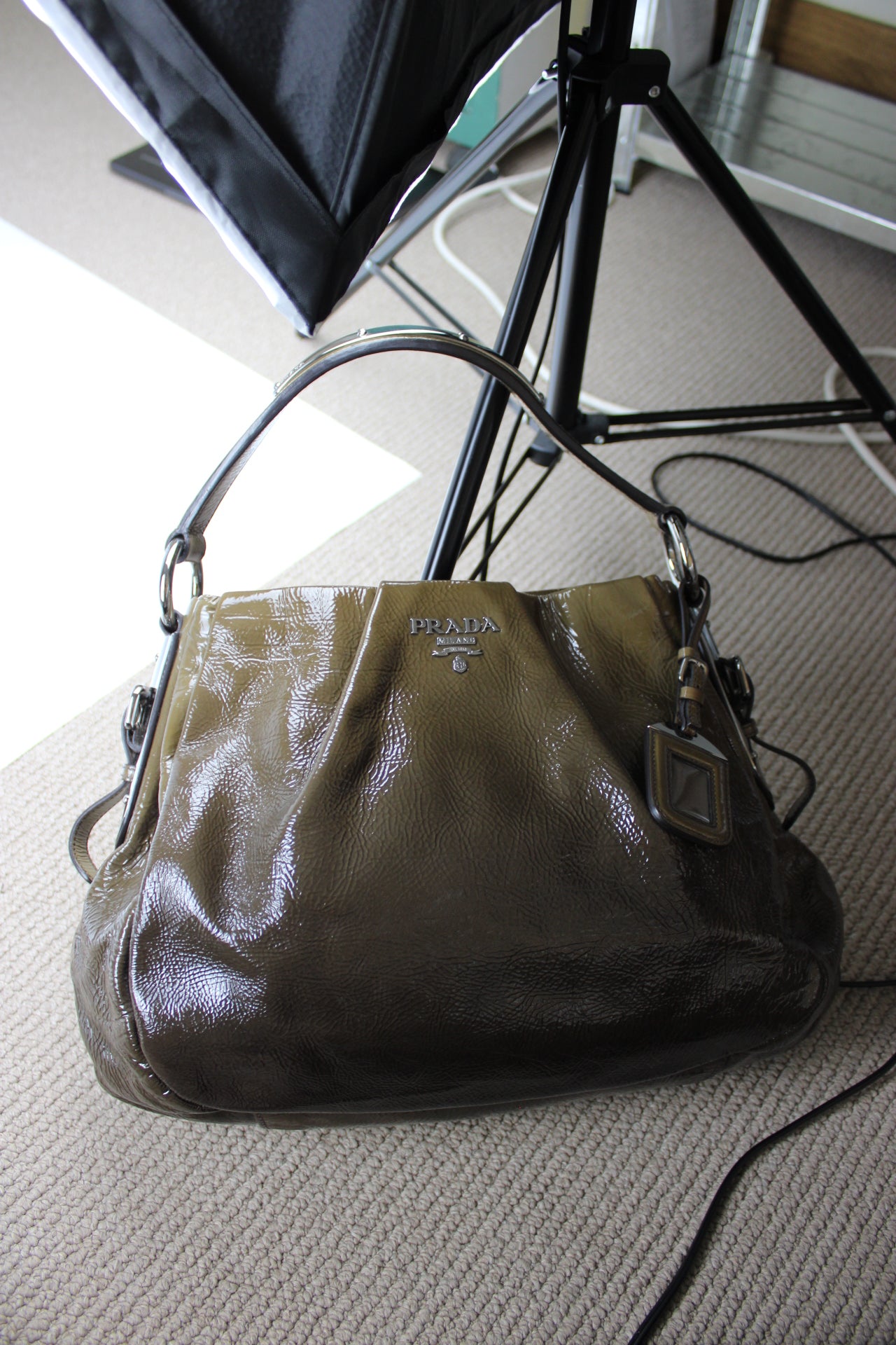 Prada Vernice Sfumata Ombré Patent Bag 2008