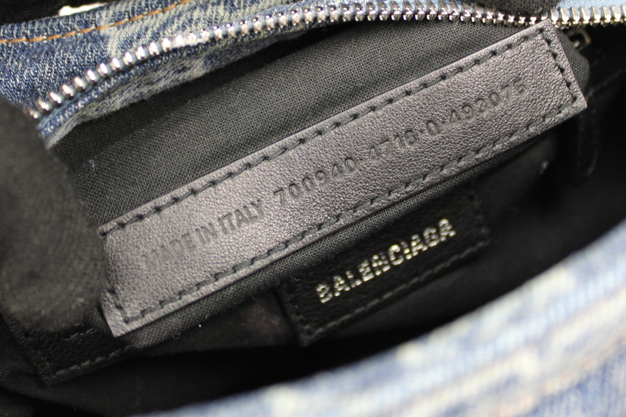 Balenciaga Denim Neo Cagole XS City Bag