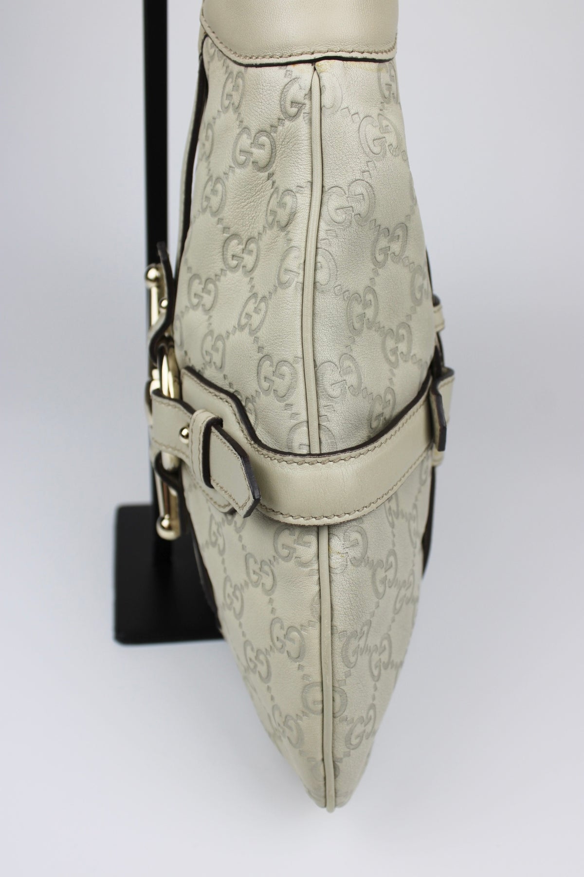 Pre-owned Gucci Monogram 85th Anniversary Leather Jackie Bag