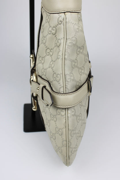 Pre-owned Gucci Monogram 85th Anniversary Leather Jackie Bag