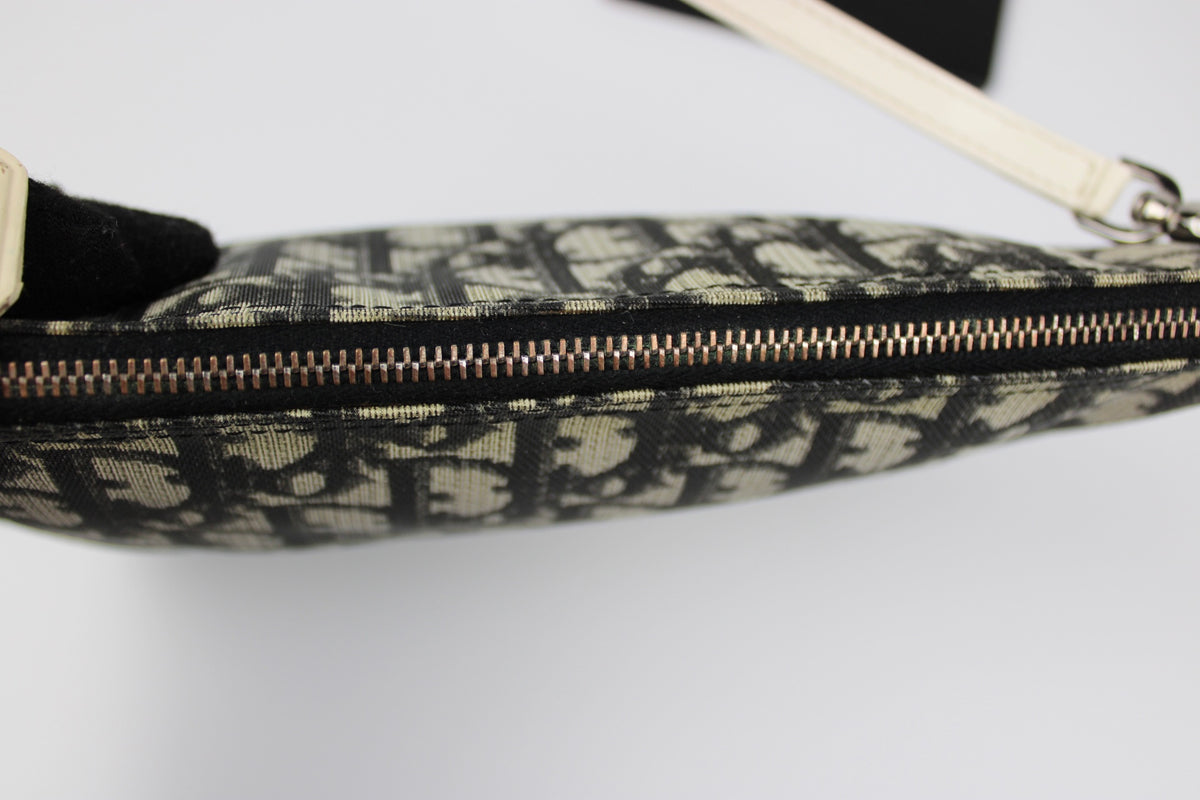 Pre-owned Dior Blue Monogram Mini Saddle Bag 2002