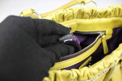 Miu Miu Yellow Vitello 2-Way Bag