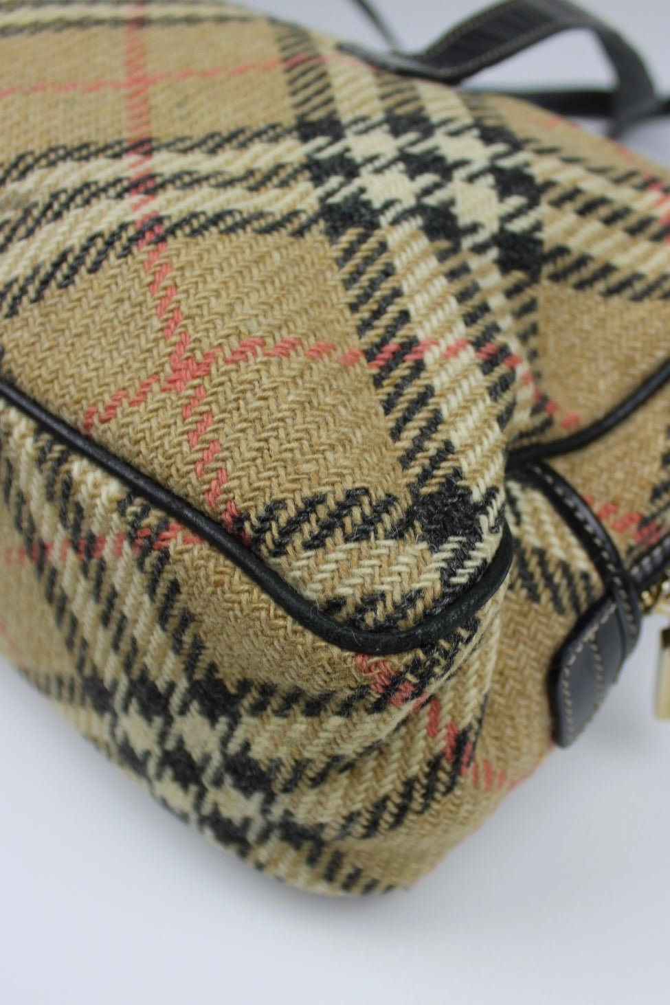 Burberry Nova Check Wool Shoulder Bag