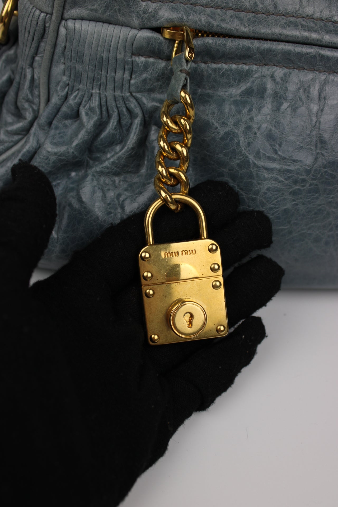 Miu Miu Nappa Charm Leather Bag 2009