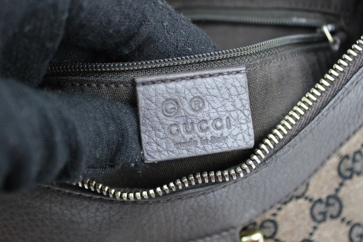 Pre-owned Gucci Monogram Denim Abbey Bag