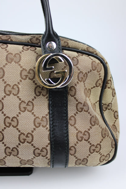 Pre-owned Gucci Monogram Interlocking GG Twins Shoulder Bag