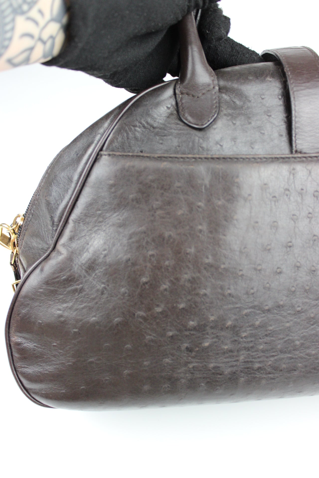Dior Ostrich Leather Double Saddle Bag 2000