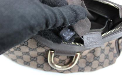 Pre-owned Gucci Monogram Denim Abbey Bag
