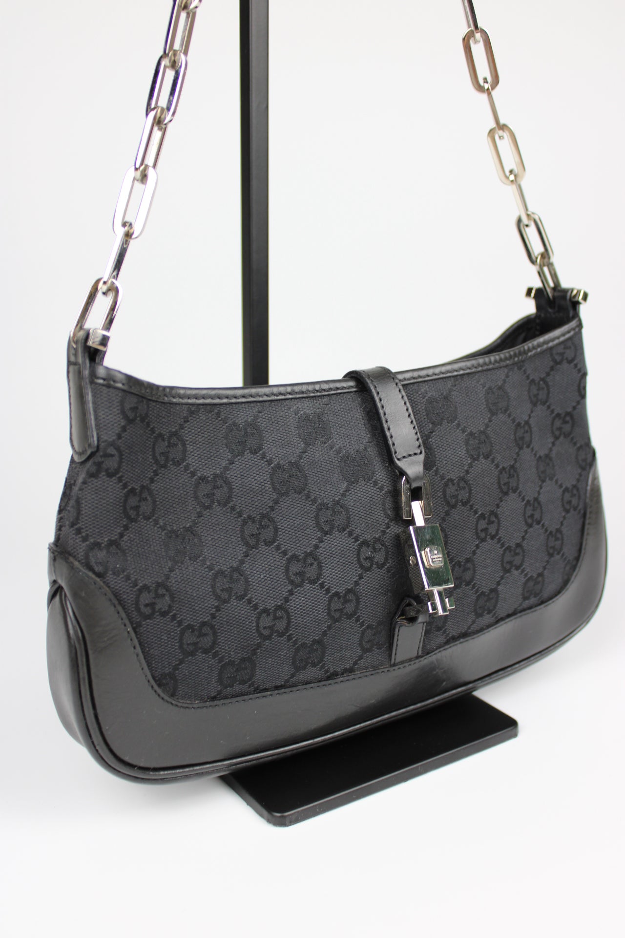 Gucci Monogram Chain Strap Mini Jackie Bag (Restored)