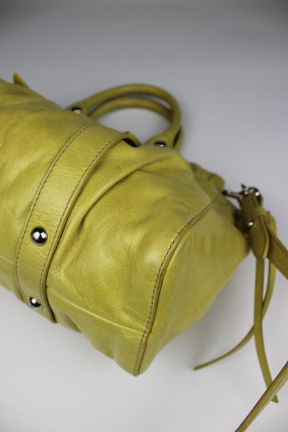 Miu Miu Yellow Vitello 2-Way Bag