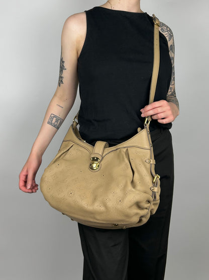 Louis Vuitton Leather Mahina Biscuit Monogram 2-Way Bag 2009