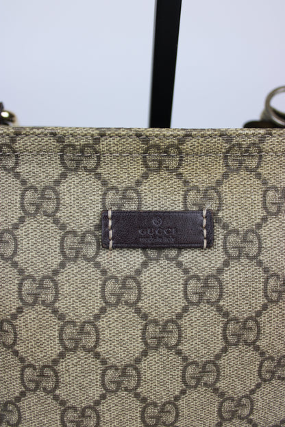 Gucci Monogram Coated Canvas Cross Body Bag (With Gucci Charm)