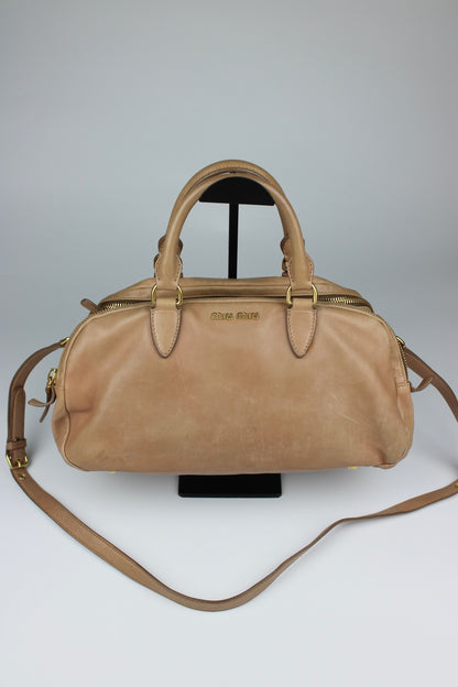 Miu Miu Leather Hobo Bag