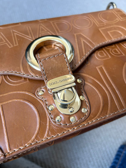 Dolce & Gabbana Leather Baguette Shoulder Bag