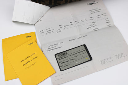 Fendi Zucca Tobacco Stondata Shoulder Bag 2007 (With Receipt)