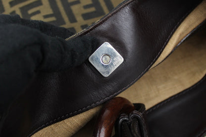 Fendi Zucca Oyster Shoulder Bag