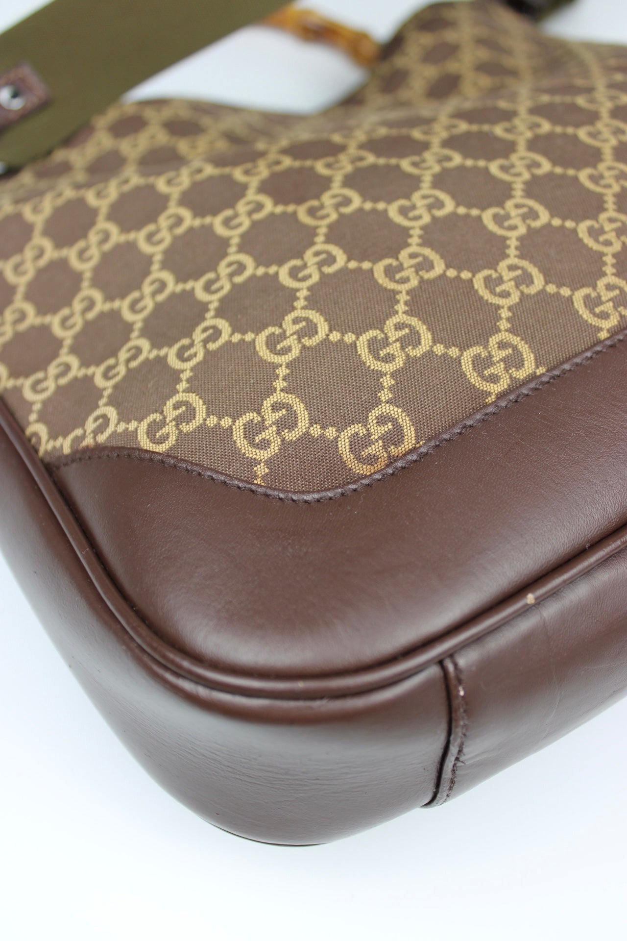 Gucci Monogram Bamboo Shoulder Bag