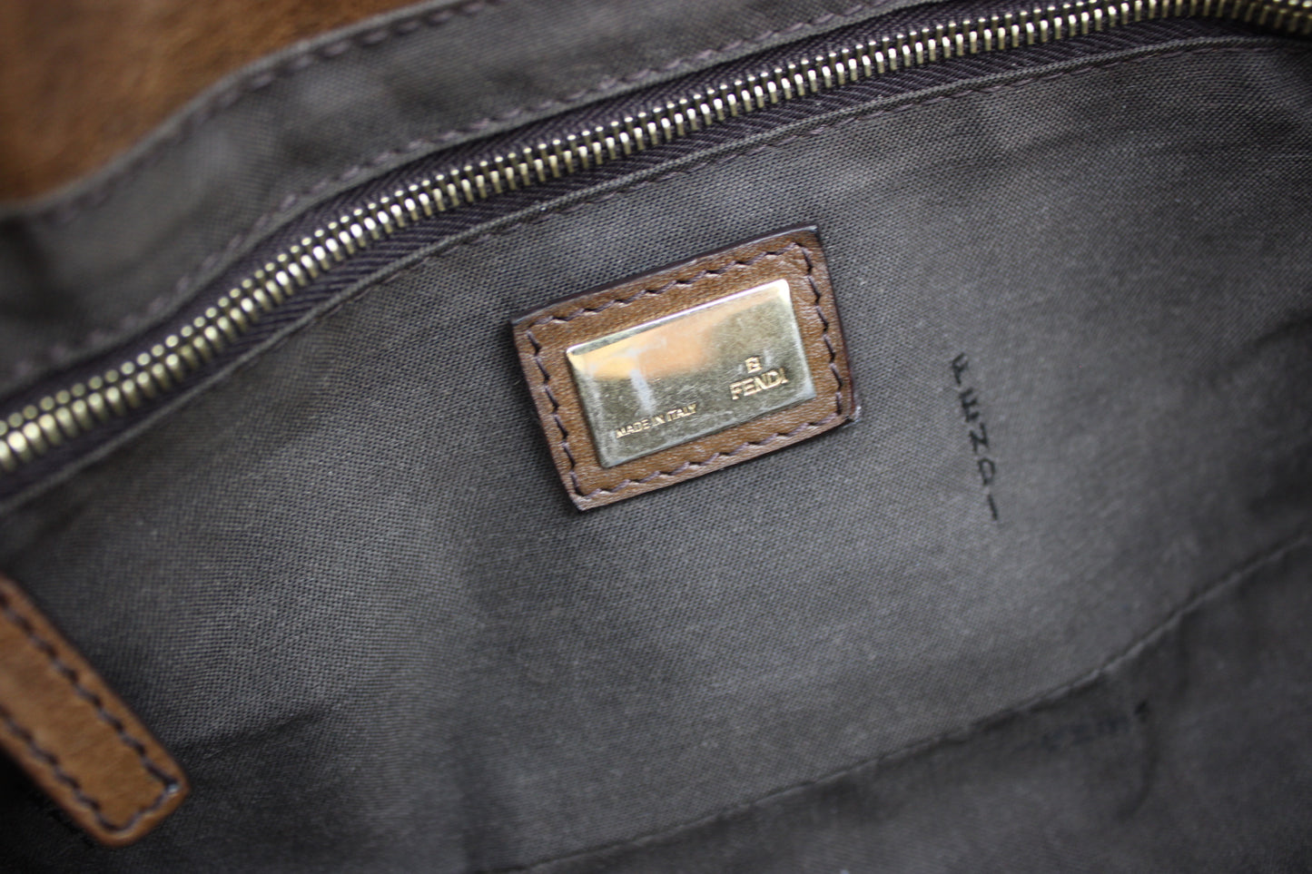 Fendi Leather 2-Way Chain Strap Baguette Bag