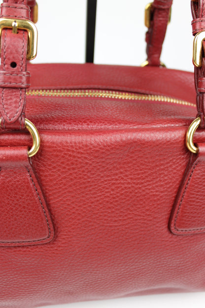 Prada Vit Daino Bauletto Leather Bag