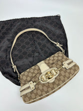 Load image into Gallery viewer, Gucci Monogram Horsebit Shoulder Bag
