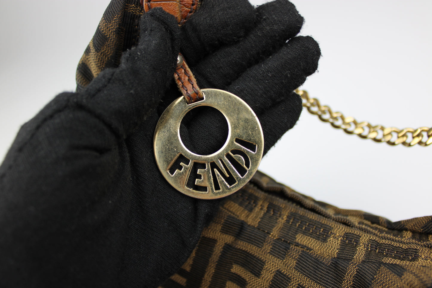 Fendi Zucca Chain Strap Bag
