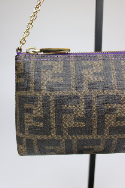 Fendi Zucca Chain Strap Pochette Bag