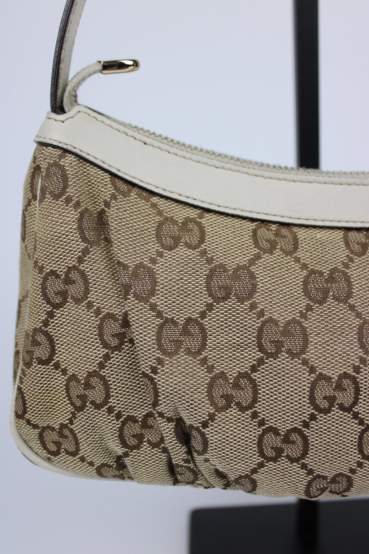 Gucci Monogram Interlocking GG Heart Charm Pochette Bag