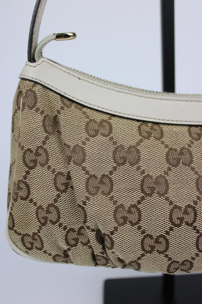 Gucci Monogram Interlocking GG Heart Charm Pochette Bag