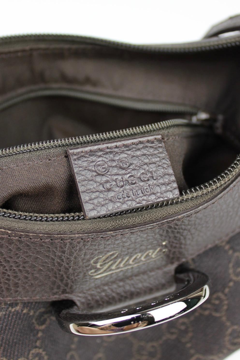 Gucci Monogram Abbey Denim Bag