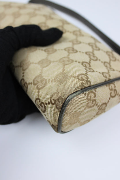 Pre-owned Gucci Monogram Abbey D-Ring Pochette Bag
