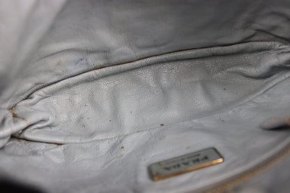 Pre-owned Prada Leather Navy Shoulder Pochette Bag