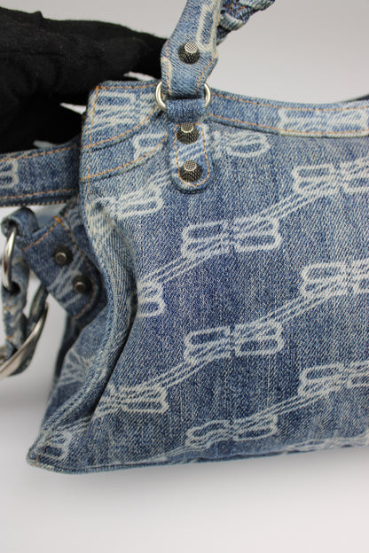 Balenciaga Denim Neo Cagole XS City Bag