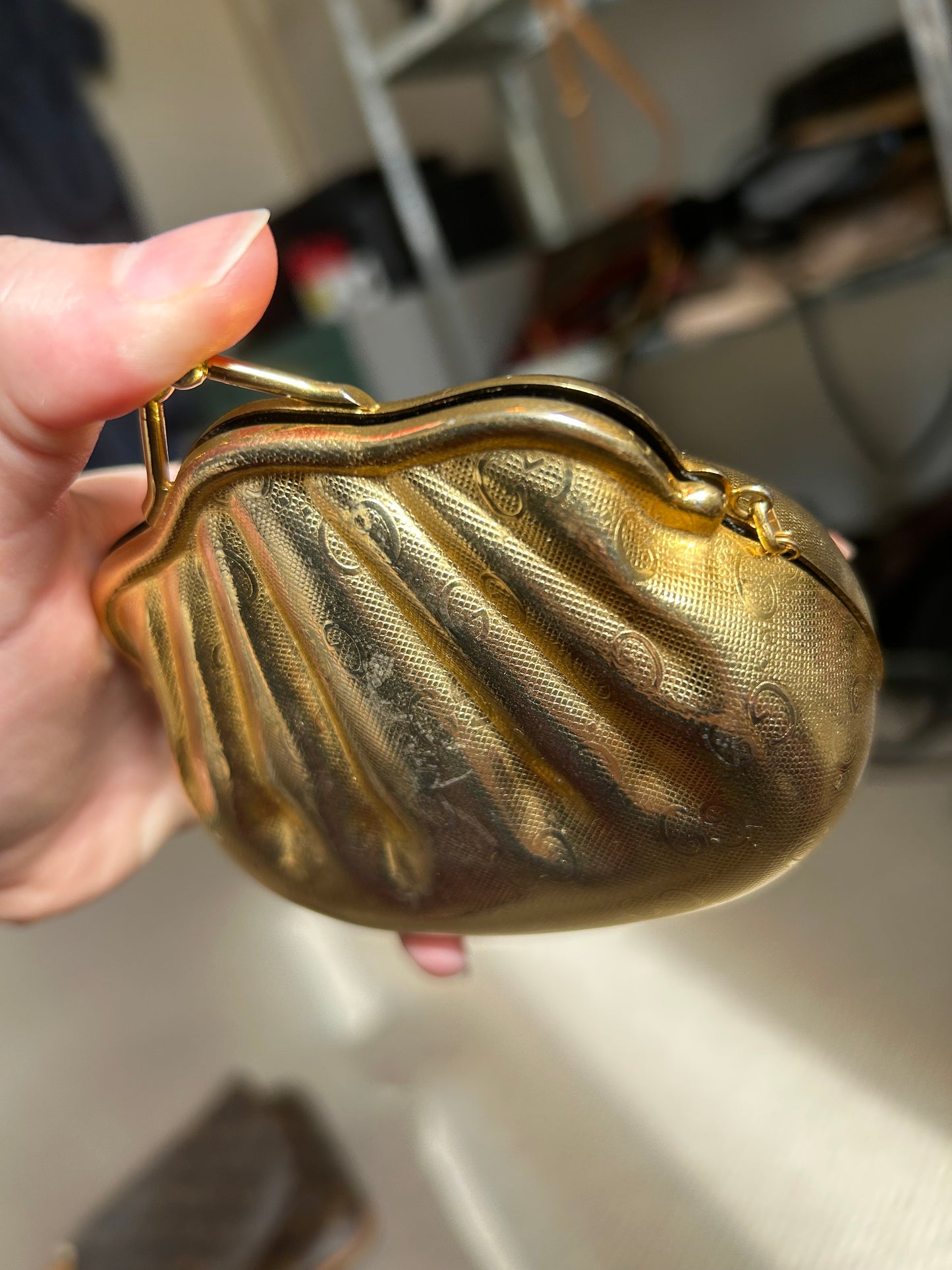 Gucci Monogram Shell Cross Body Micro Bag 1980s