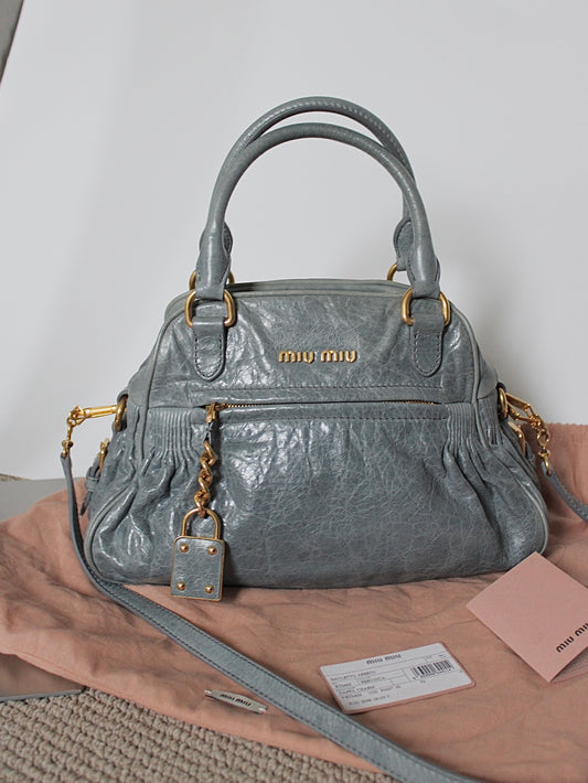 Miu Miu Nappa Charm Leather Bag 2009