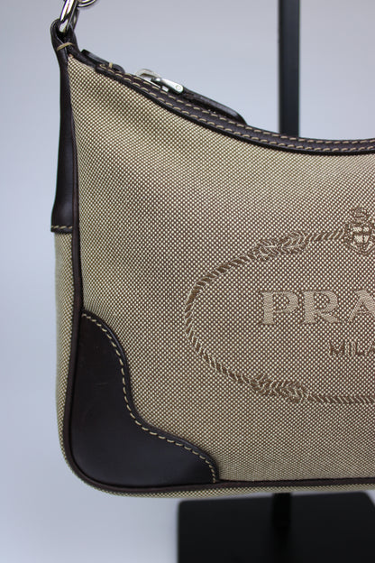 Prada Canvas Mini Hobo Bag