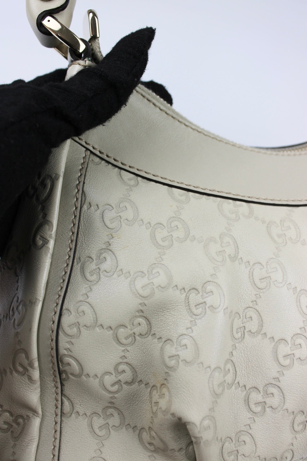 Gucci Monogram Abbey Leather Bag