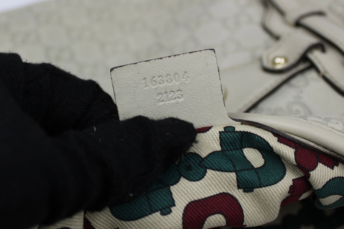 Pre-owned Gucci Monogram 85th Anniversary Leather Jackie Bag