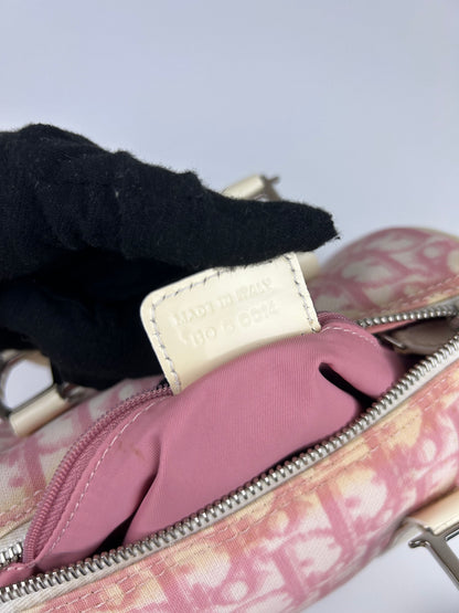 Pre-owned Dior Monogram Pink Mini Boston Bag 2004