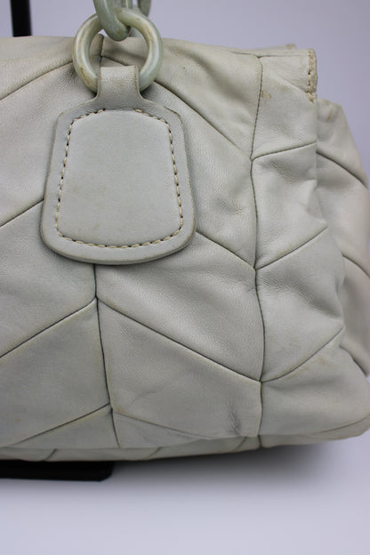 Miu Miu Leather Marbled Strap Shoulder Bag