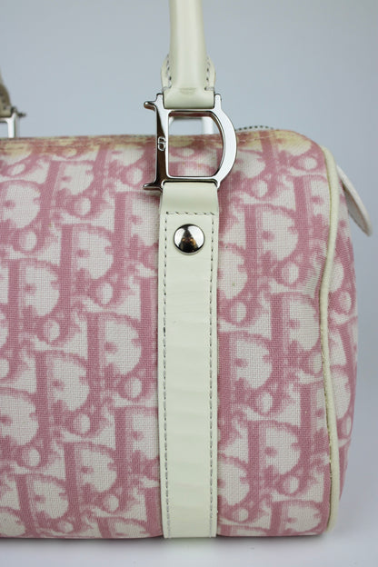 Pre-owned Dior Monogram Pink Mini Boston Bag 2004
