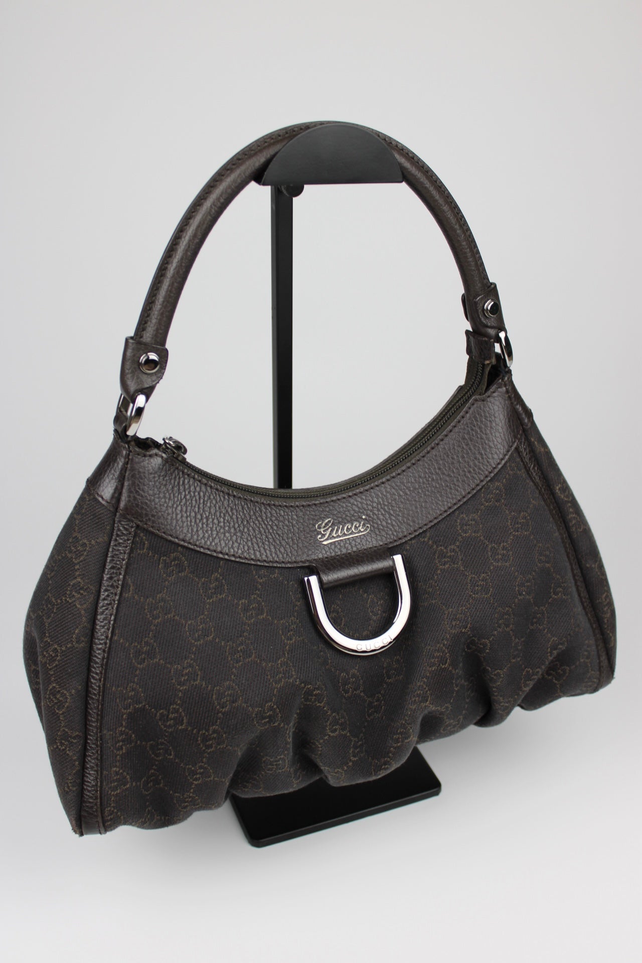 Gucci Monogram Abbey Denim Bag
