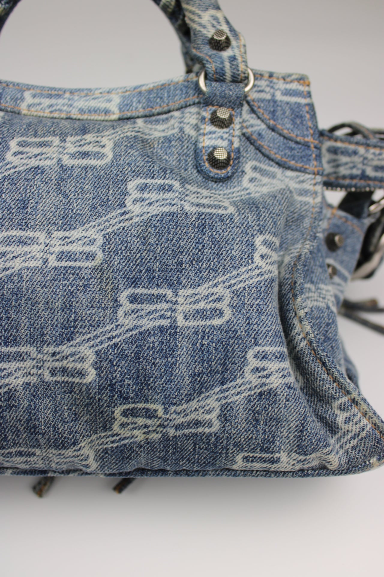 Balenciaga Denim Neo Cagole XS City Bag