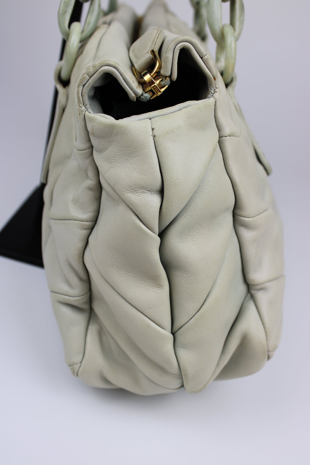 Miu Miu Leather Marbled Strap Shoulder Bag