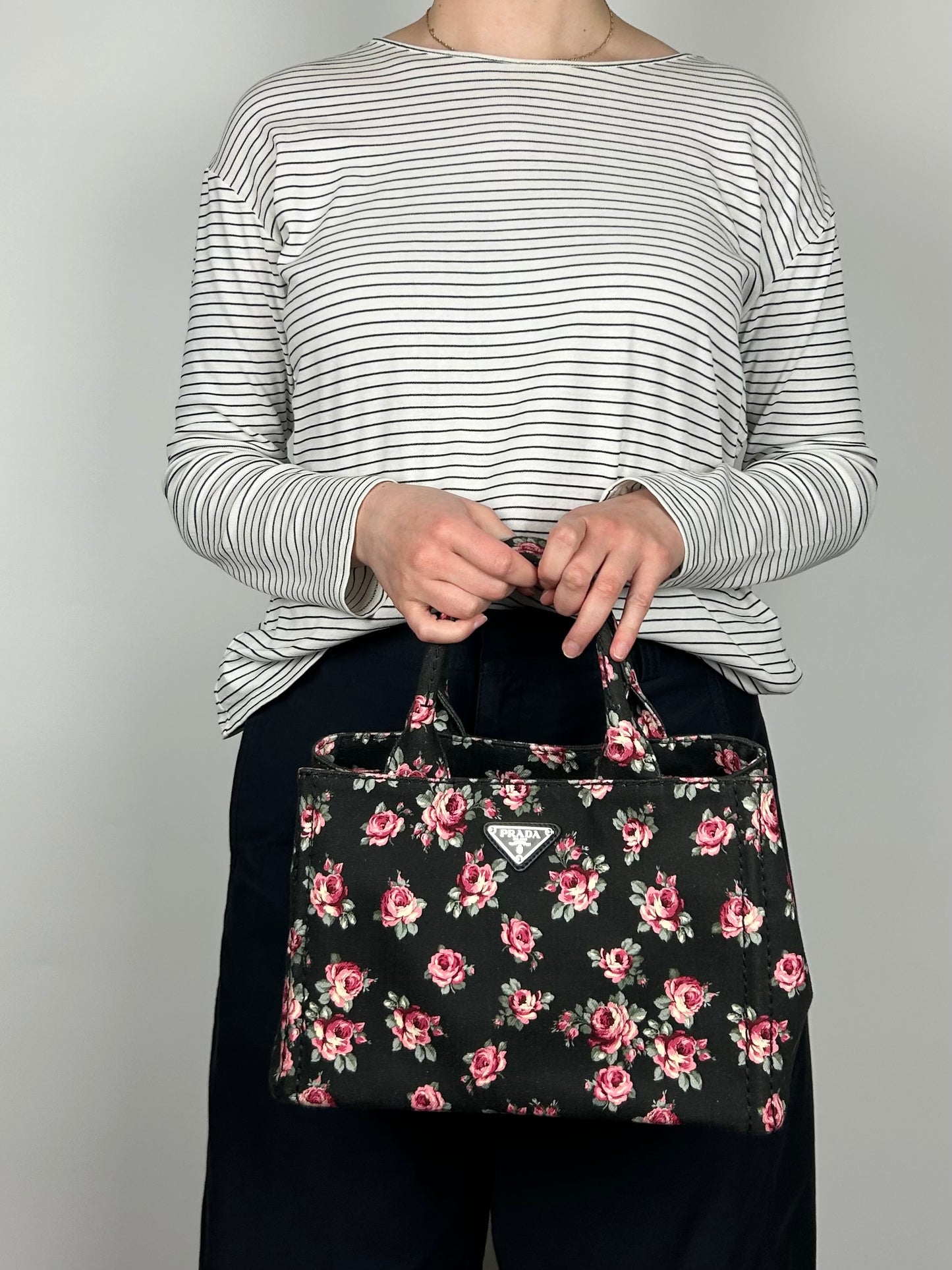 Prada Floral Canapa Bag