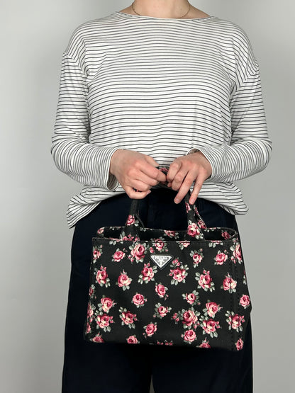 Prada Floral Canapa Bag