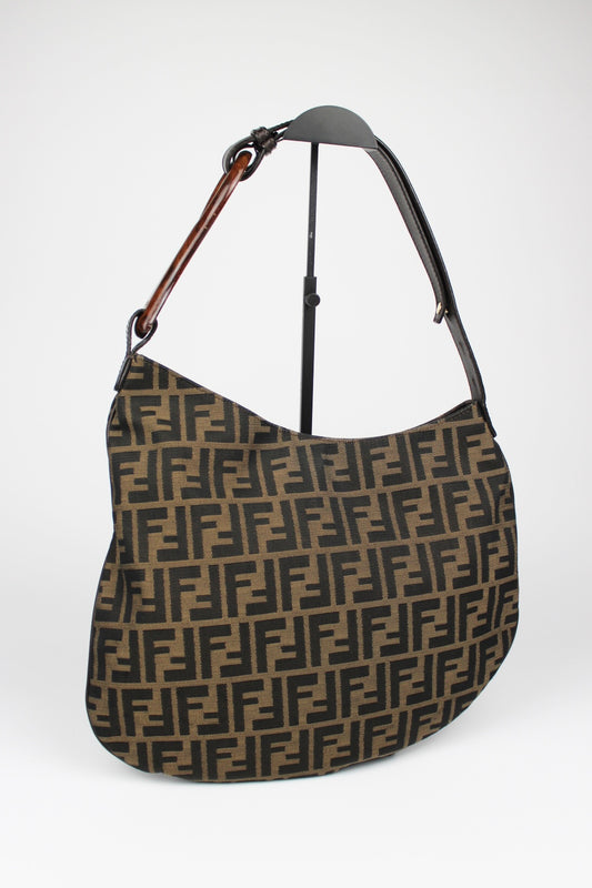 Fendi Zucca Oyster Shoulder Bag