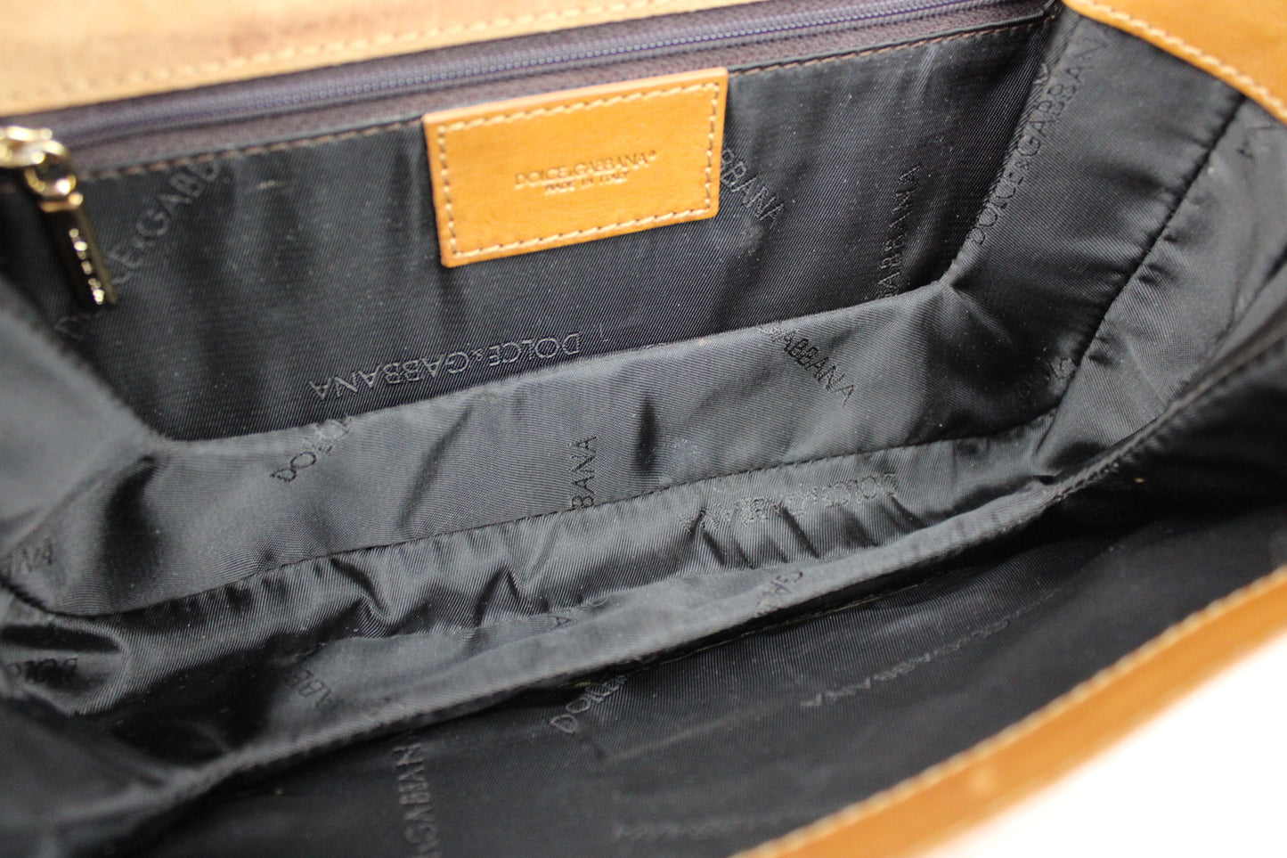 Dolce & Gabbana Leather Baguette Shoulder Bag